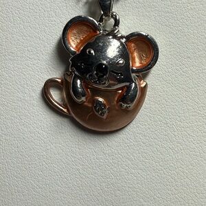 Charming Koala Pendant in Silver and Copper
